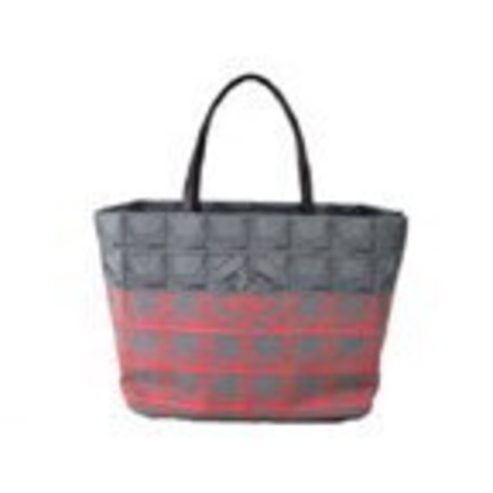 Chanel Shopping Gray Travel Black Line Pink Handbag Bag Tote